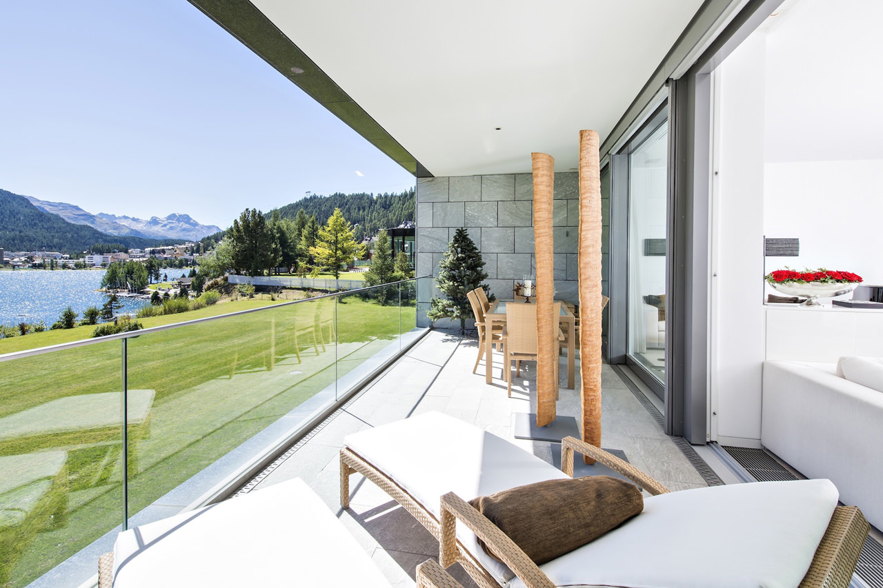 Terrace of Apartment Lakeside in St Moritz